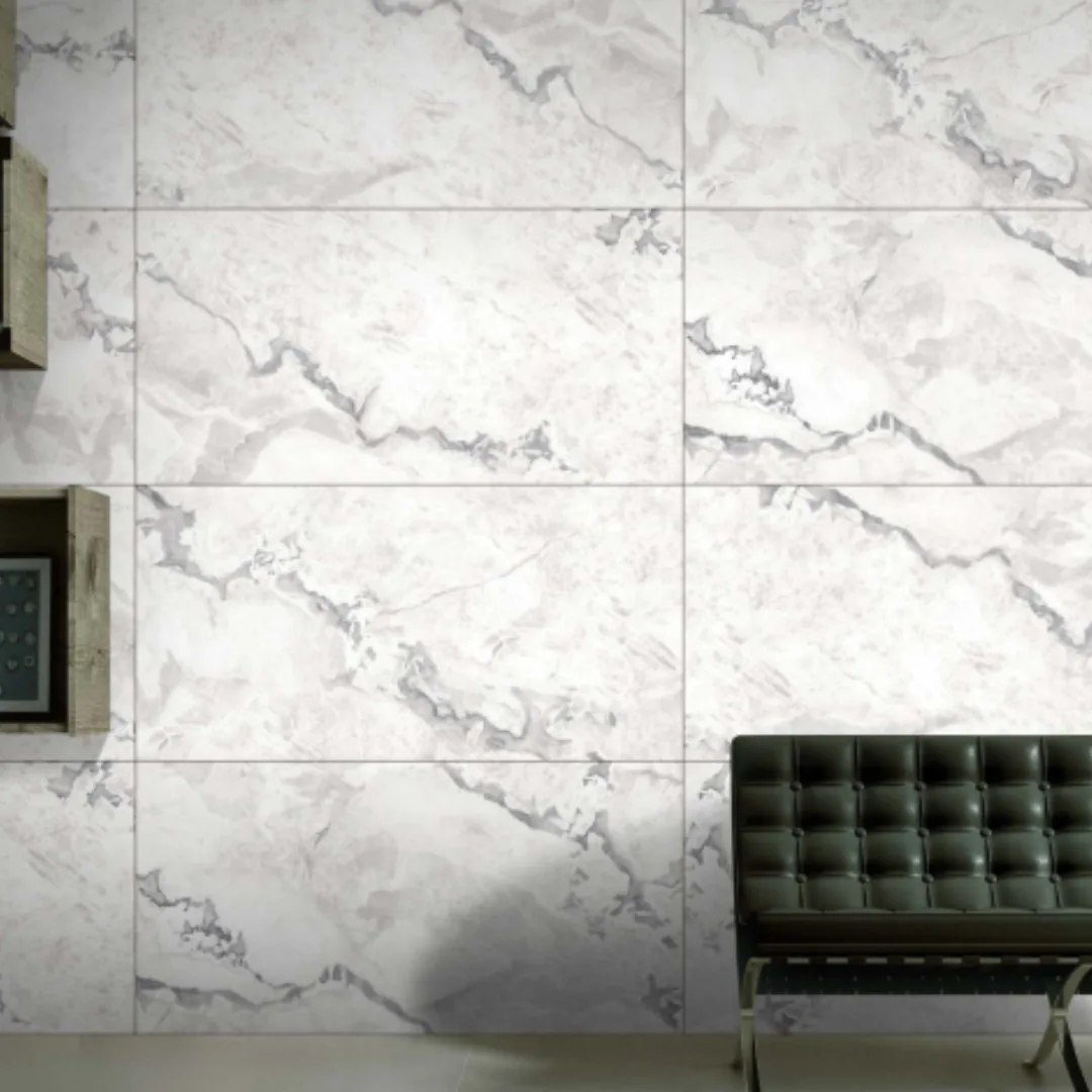 Italica PCR - Albeta White, marble-look wall tile for bathroom